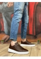 BA0348 İçi Dışı Hakiki Deri Bağcıklı Kahverengi Casual Erkek Ayakkabı